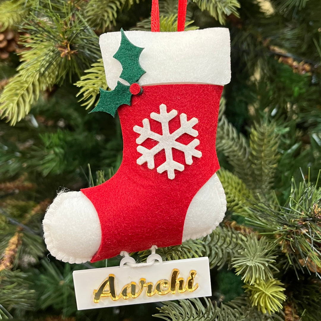 Babble Wrap Stocking Felt Ornament