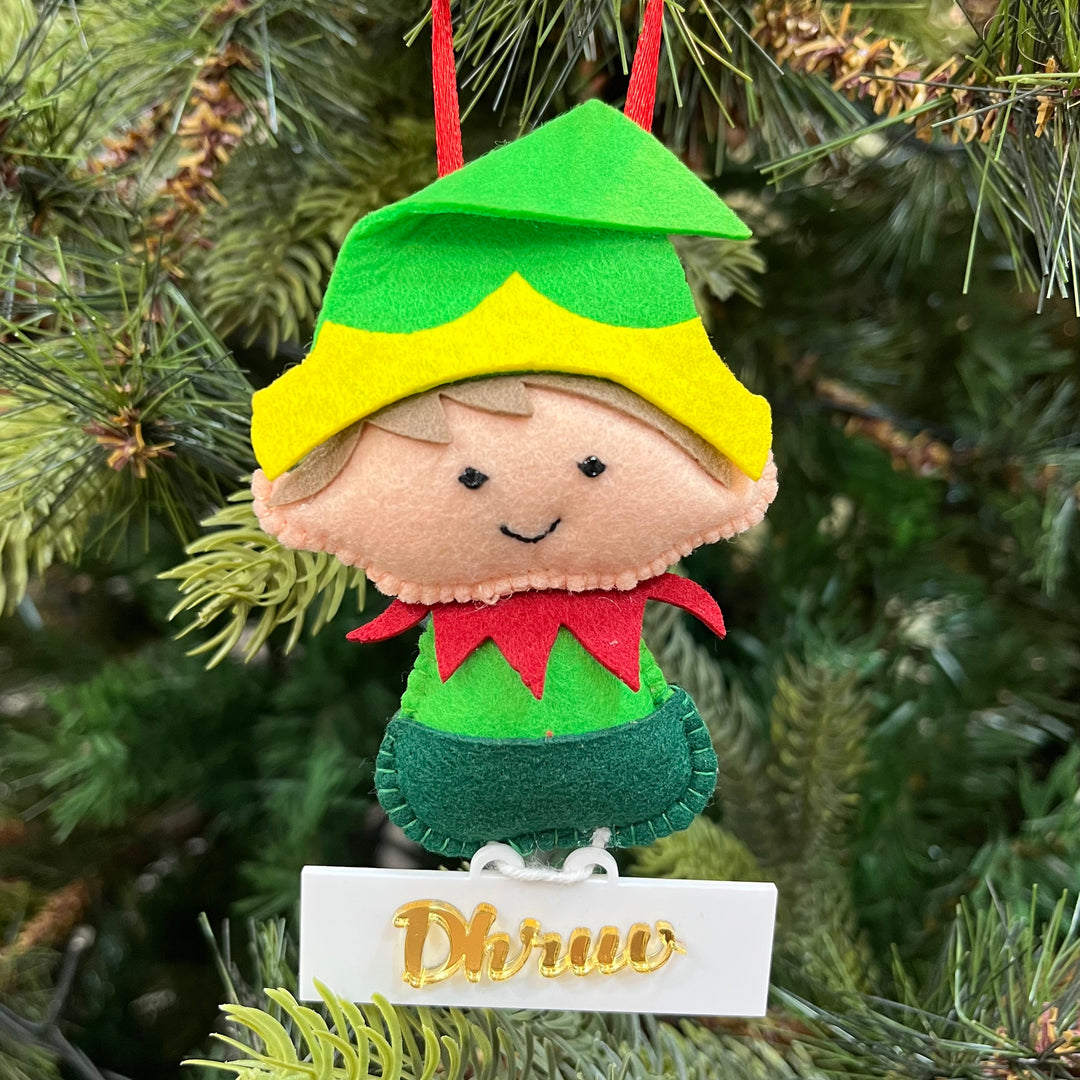 Babble Wrap Merry Elf Felt Ornament