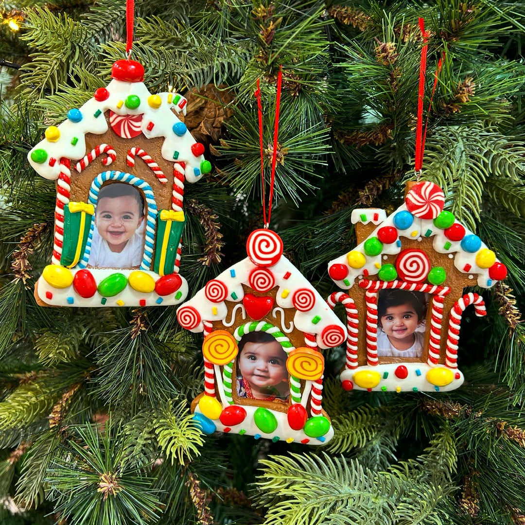 Babble Wrap Cozy Cottage Keepsake / Photoframe Ornaments (Set of 3)
