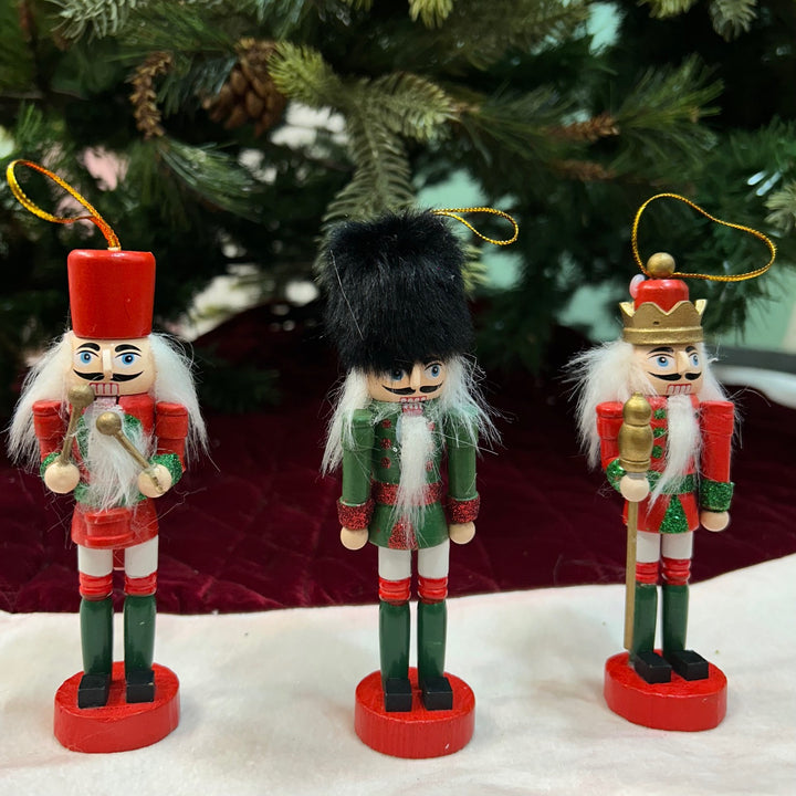 Babble Wrap Glitter Nutcracker Ornaments (Set of 3)