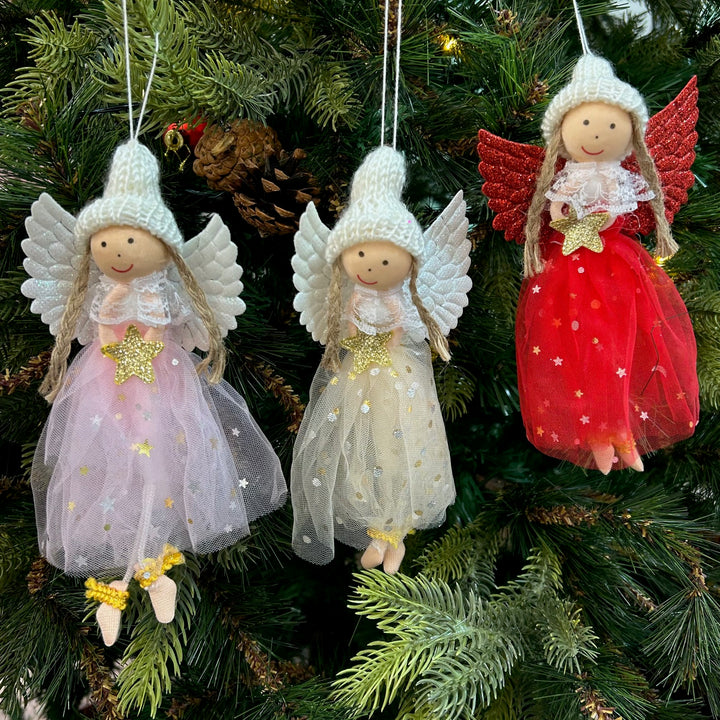 Babble Wrap Angel Wings Ornaments (Set of 3)