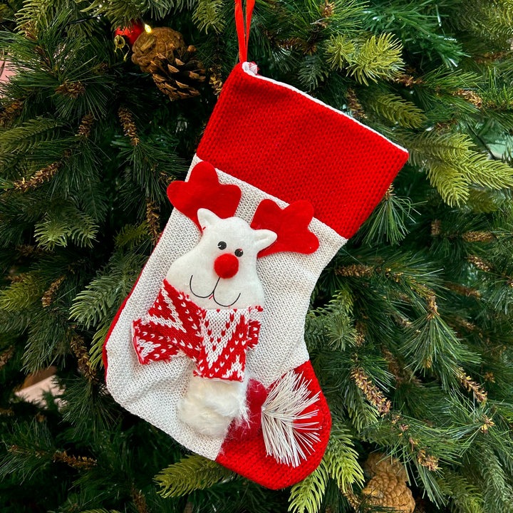 Babble Wrap Crochet Comfort Mini Stocking (Reindeer)