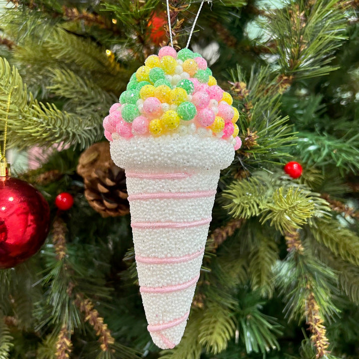 Babble Wrap Colorful Sprinkle Swirl IceCream Ornament