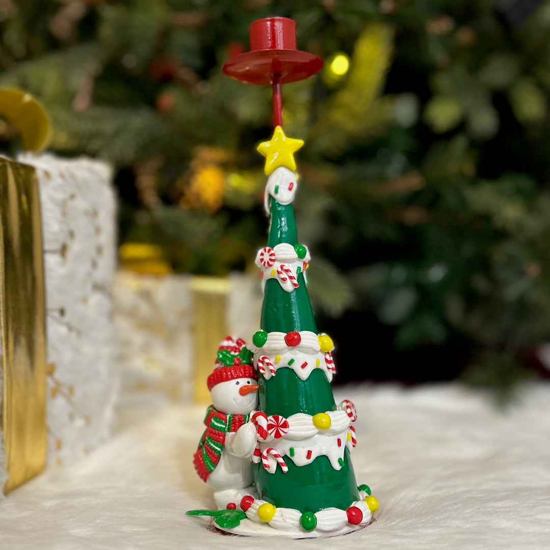 Babble Wrap Festive Christmas Tree Candle Stand (Snowman)