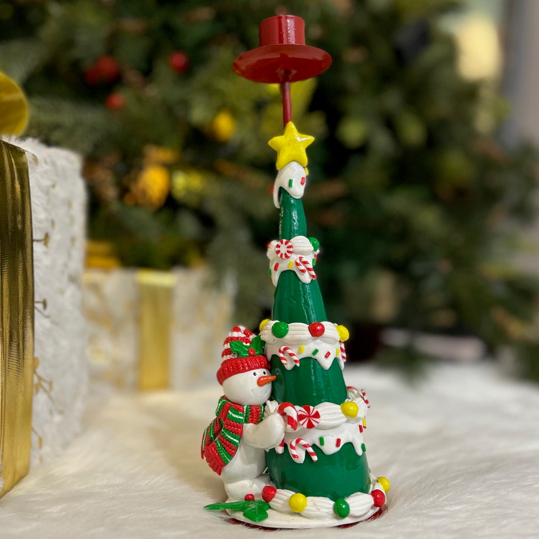 Babble Wrap Festive Christmas Tree Candle Stand (Snowman)