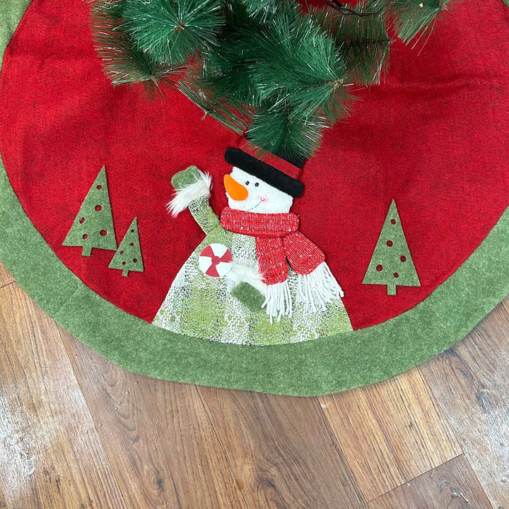 Babble Wrap 42" Tree Skirts - Snowman’s Winter Wrap