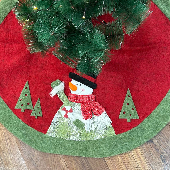 Babble Wrap 42" Tree Skirts - Snowman’s Winter Wrap