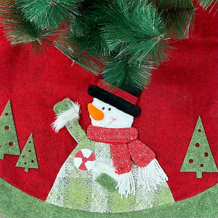 Babble Wrap 42" Tree Skirts - Snowman’s Winter Wrap