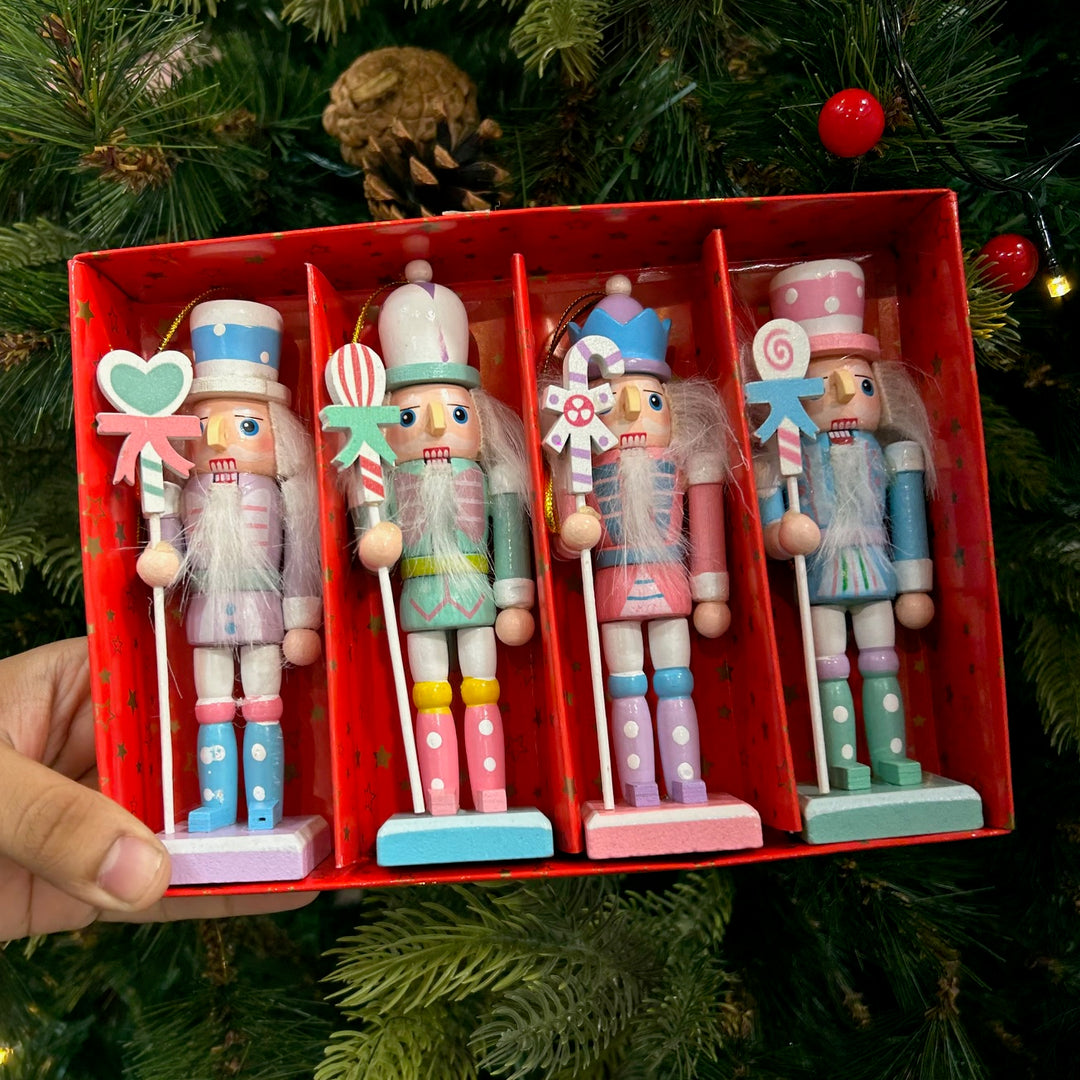 Babble Wrap Blushy Nutcracker Ornaments (Set of 4)