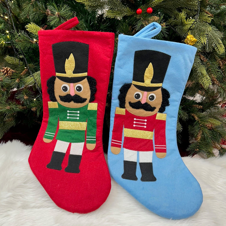 Babble Wrap 17" Nutcracker Large Stocking (Set of Two)