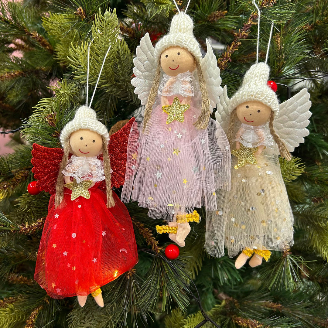 Babble Wrap Angel Wings Ornaments (Set of 3)