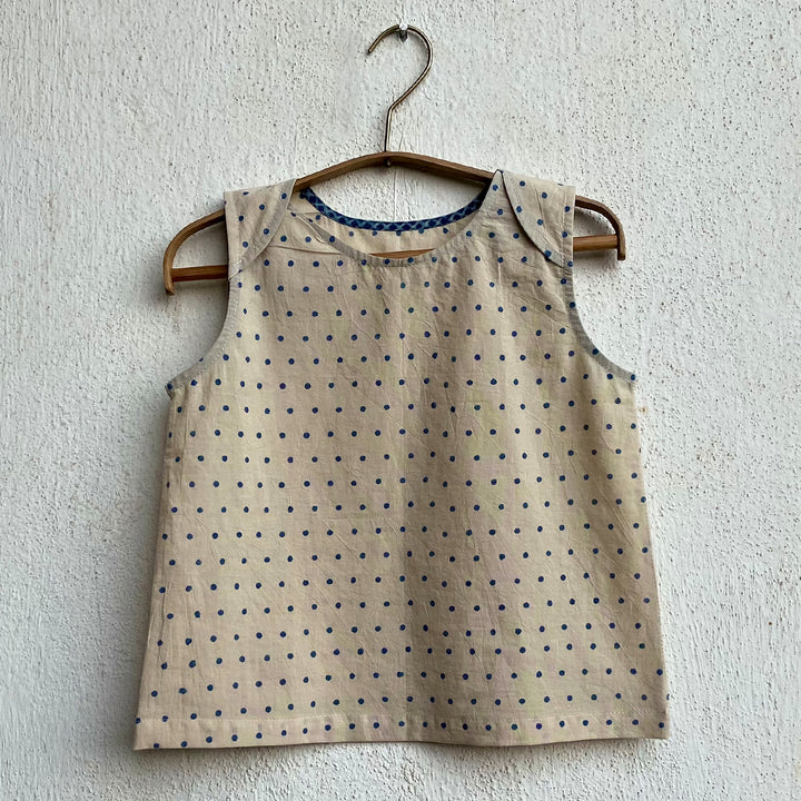 UNISEX ORGANIC INDIGO RAIDANA JHABLA WITH INDIGO CHECK PANTS
