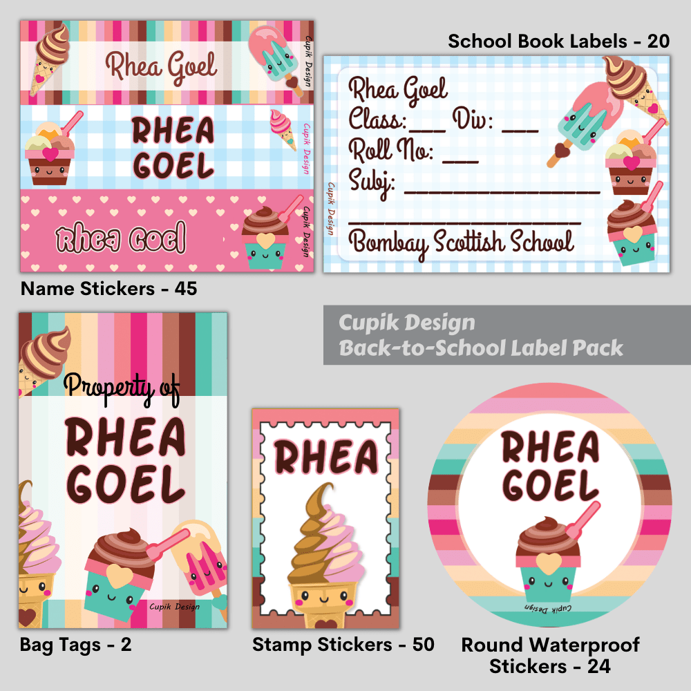 Icecream - Back to School Label Pack