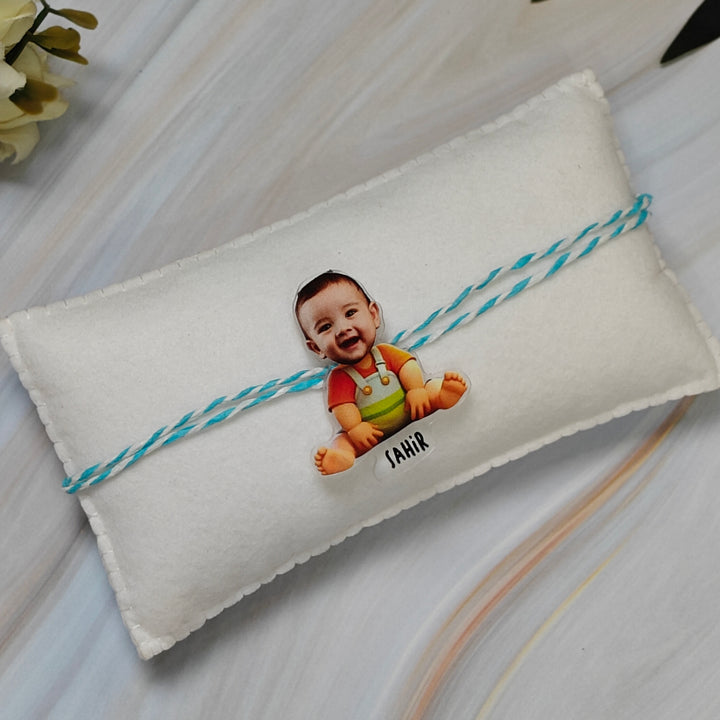 Babble Wrap Personalised Caricature Rakhi - Baby Steps, Big Love