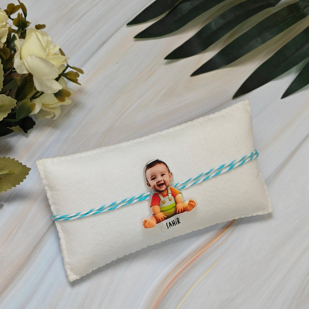 Babble Wrap Personalised Caricature Rakhi - Baby Steps, Big Love