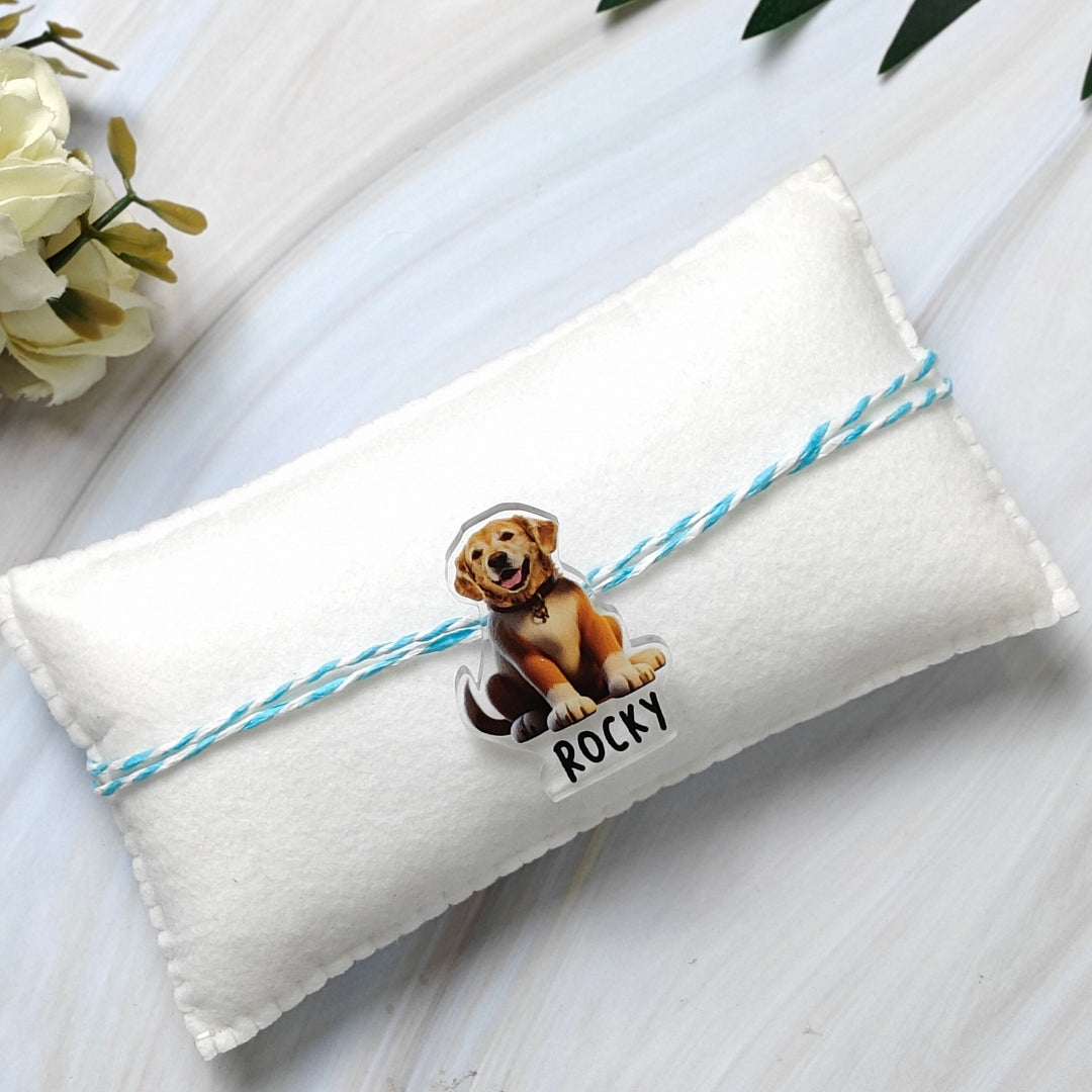 Babble Wrap Personalised Caricature Rakhi - Pawfect Bond