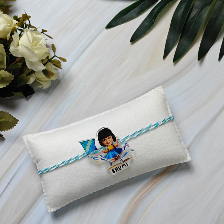Babble Wrap Personalised Caricature Rakhi - SkyHigh