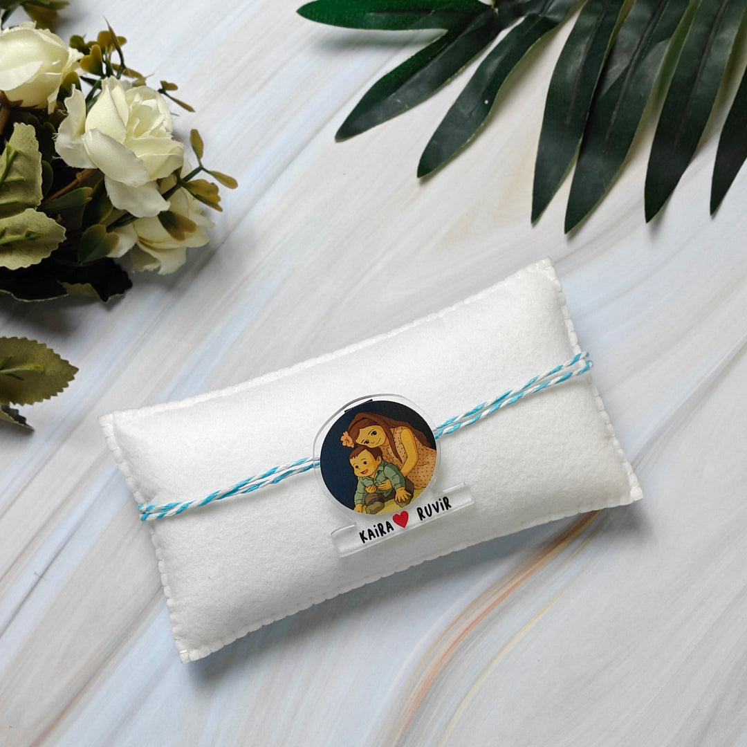 Babble Wrap Personalised Ghibli style Rakhi - Sisterly Shield