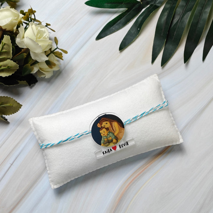 Babble Wrap Personalised Ghibli style Rakhi - Sisterly Shield