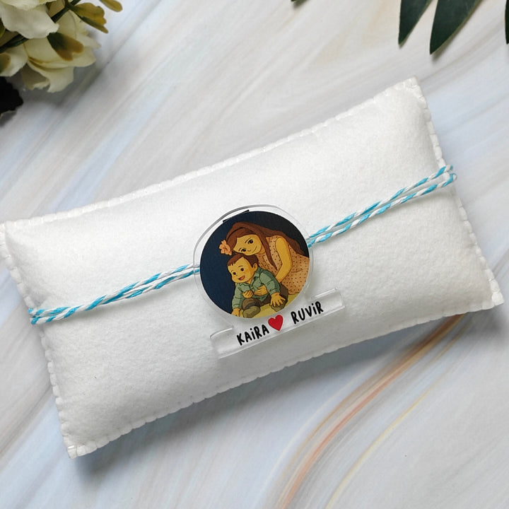 Babble Wrap Personalised Ghibli style Rakhi - Sisterly Shield