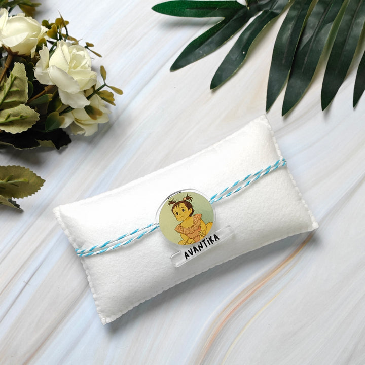 Babble Wrap Personalised Ghibli style Rakhi - Lil Miss Love