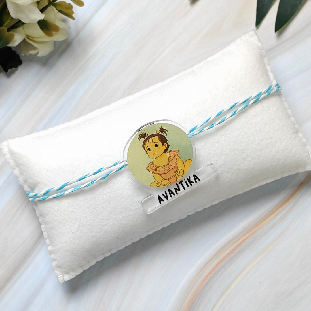 Babble Wrap Personalised Ghibli style Rakhi - Lil Miss Love