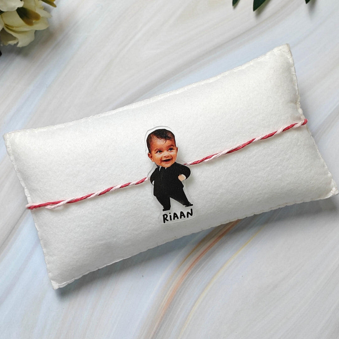 Babble Wrap Personalised Caricature Rakhi - Boss Baby
