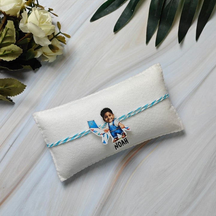 Babble Wrap Personalised Caricature Rakhi - FlyHigh