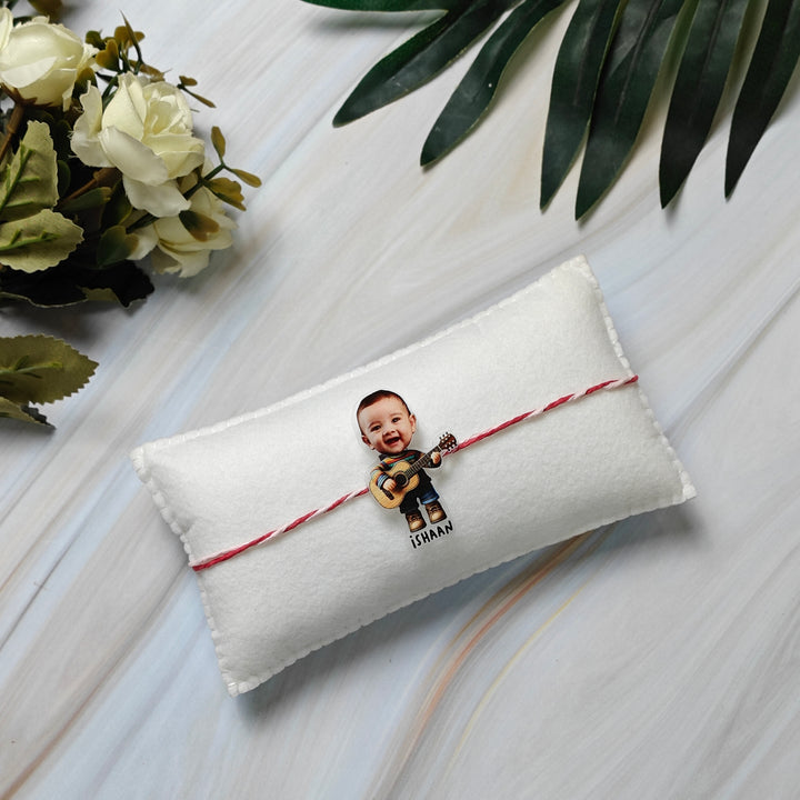 Babble Wrap Personalised Caricature Rakhi - Rockstar