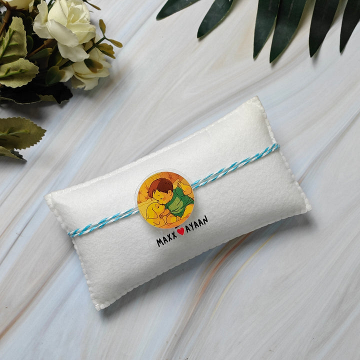 Babble Wrap Personalised Ghibli Style Rakhi - Pawtner in Crime