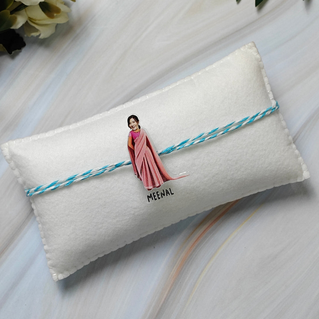 Babble Wrap Personalised Caricature Rakhi - Sister-in-Love Bond