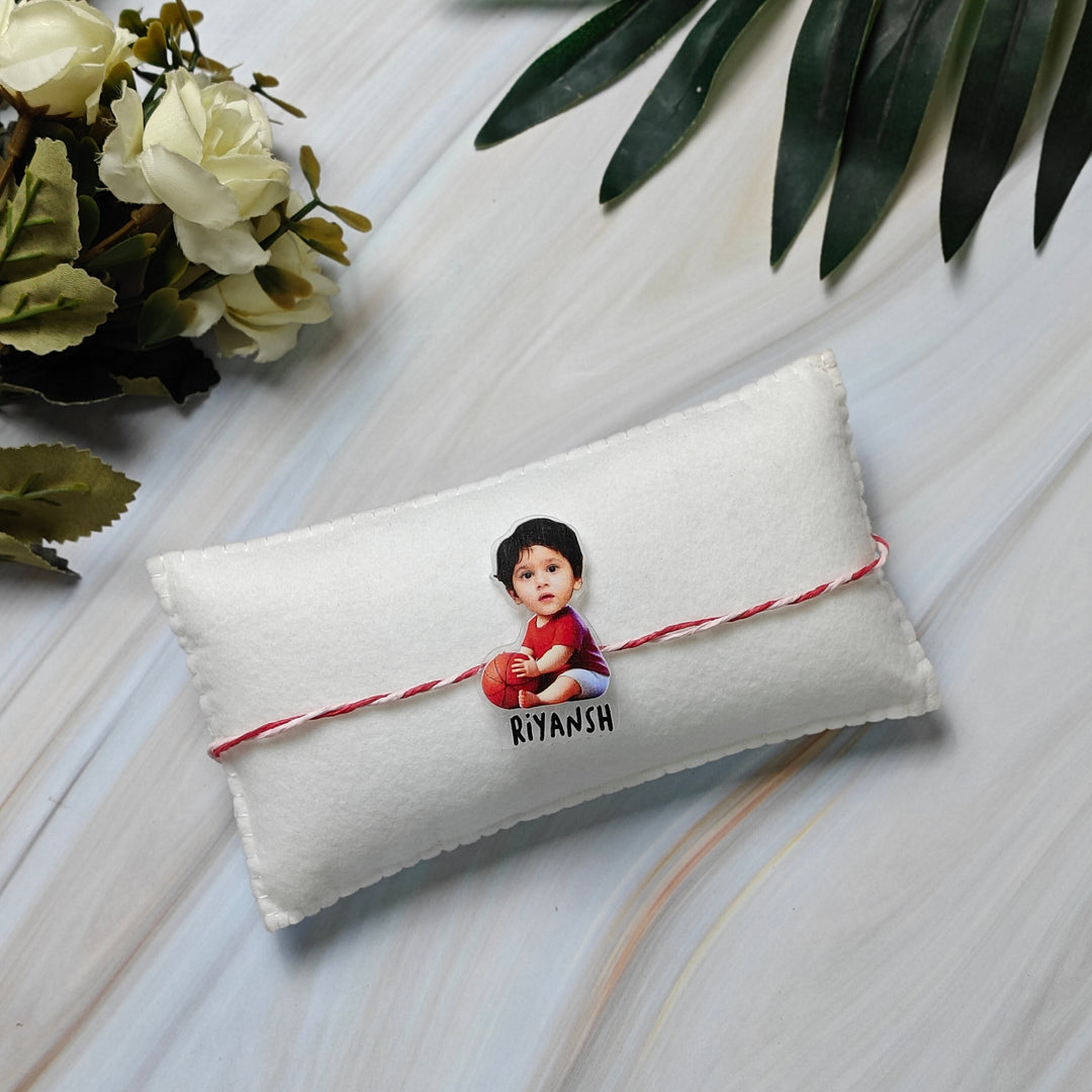 Babble Wrap Personalised Caricature Rakhi - Basket Ball