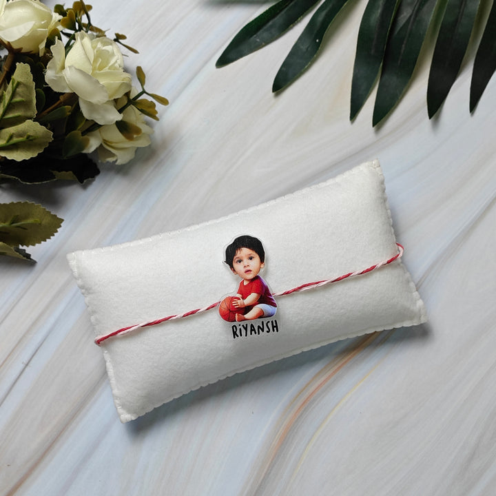 Babble Wrap Personalised Caricature Rakhi - Basket Ball