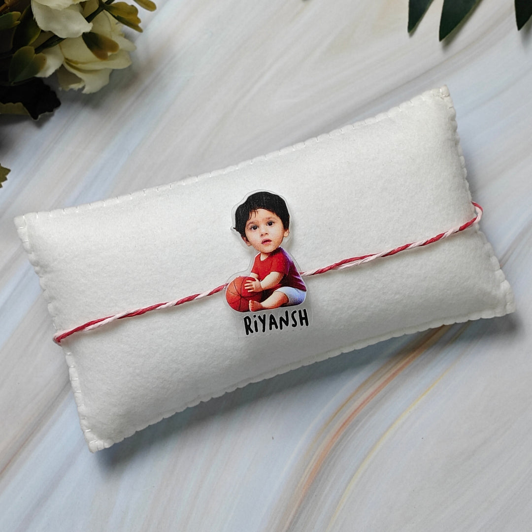 Babble Wrap Personalised Caricature Rakhi - Basket Ball