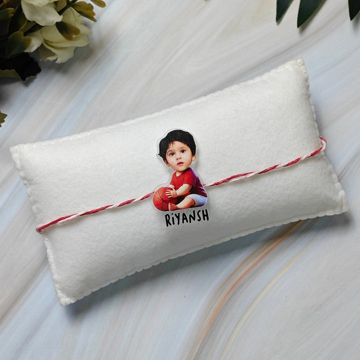 Babble Wrap Personalised Caricature Rakhi - Basket Ball