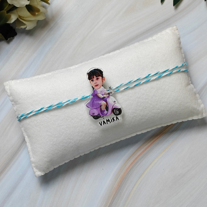 Babble Wrap Personalised Caricature Rakhi - Vroom