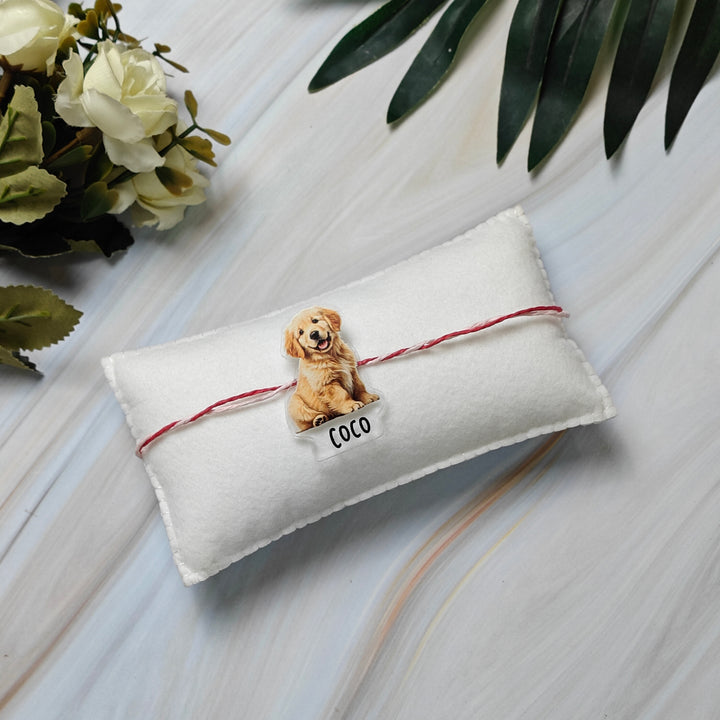Babble Wrap Personalised Caricature Rakhi - Paws & Promises