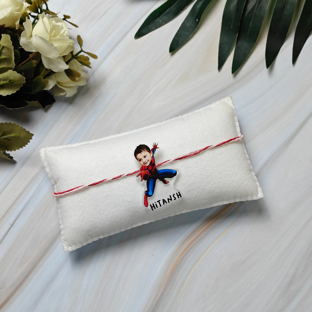Babble Wrap Personalised Caricature Rakhi - Spider Man