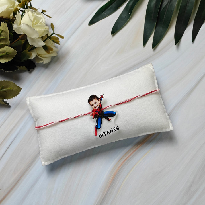 Babble Wrap Personalised Caricature Rakhi - Spider Man