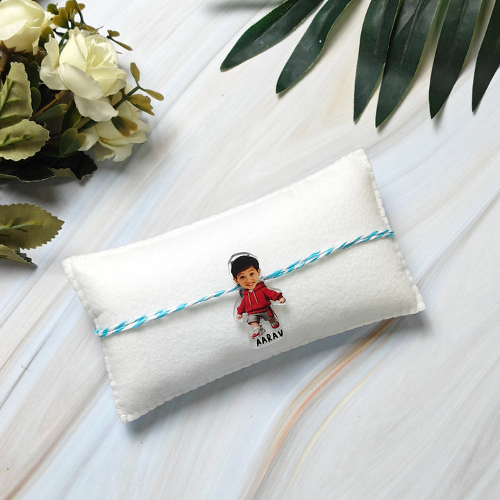 Babble Wrap Personalised Caricature Rakhi - Cool Bro