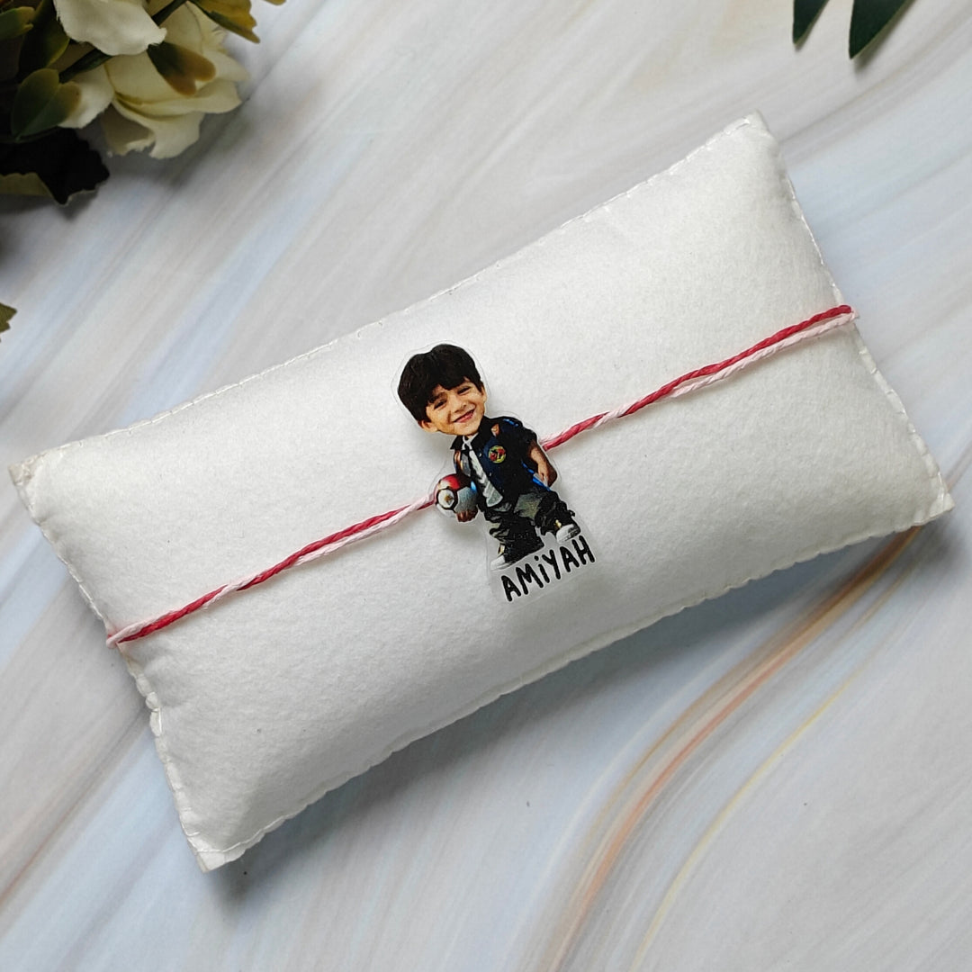 Babble Wrap Personalised Caricature Rakhi - Pokemon