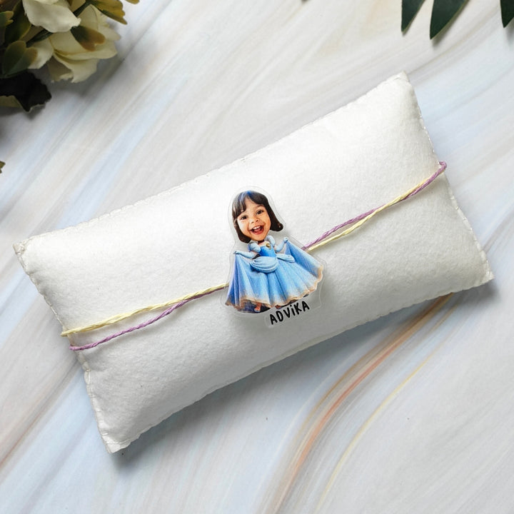 Babble Wrap Personalised Caricature Rakhi - Princess