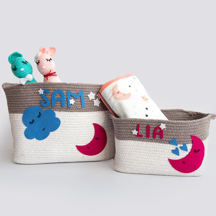 In The Sky - Cotton Rope Baskets (Individual/Set Of 2)