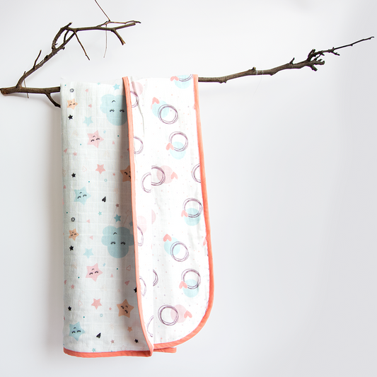 In The Sky - Reversible Muslin Blanket