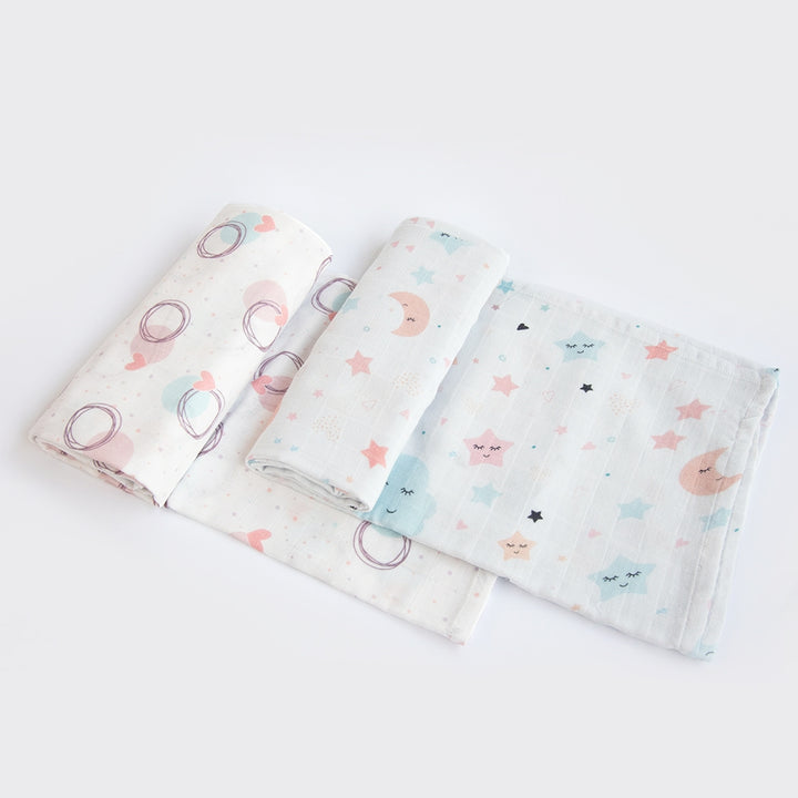 In The Sky & Circle Of Love- Organic Luxury Swaddles Set