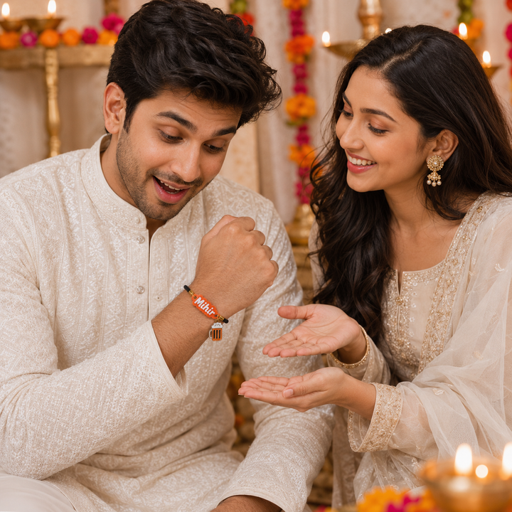 Babble Wrap Jashn Wala Bhai Personalised Rakhi