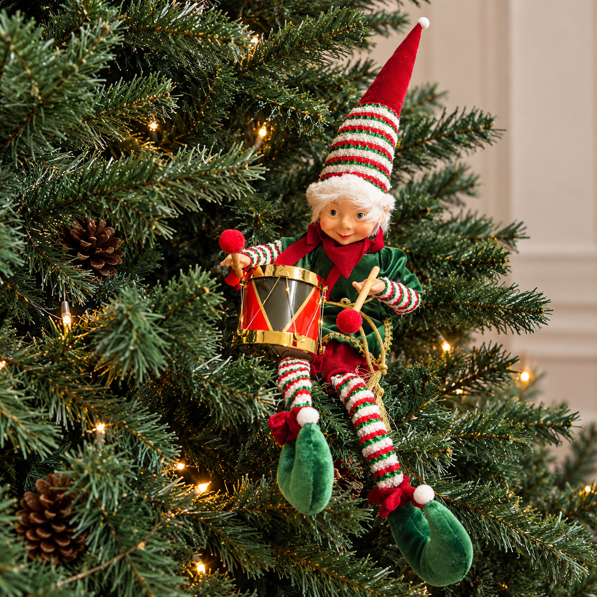 Jingle Beats Light-Up Christmas Elves - Set Of 2
