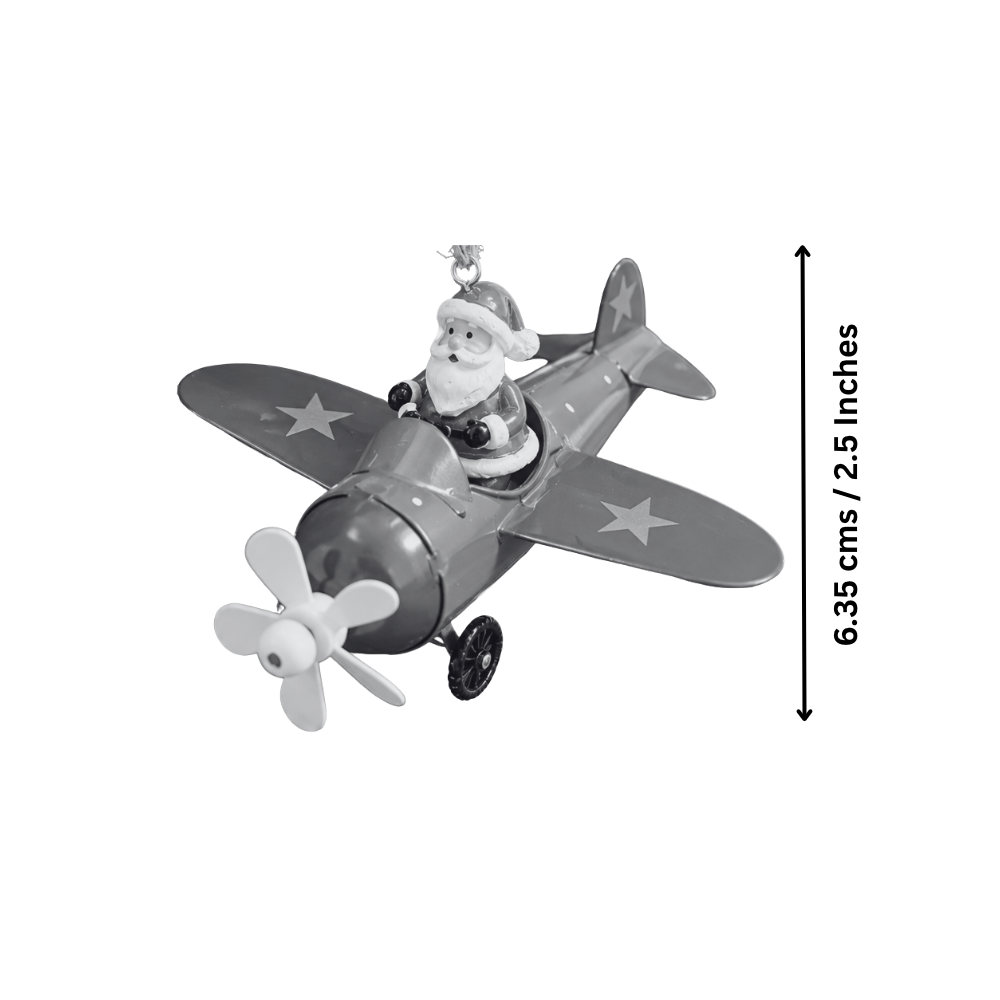 Jolly Wings Christmas Airplane Ornaments - Set of 3