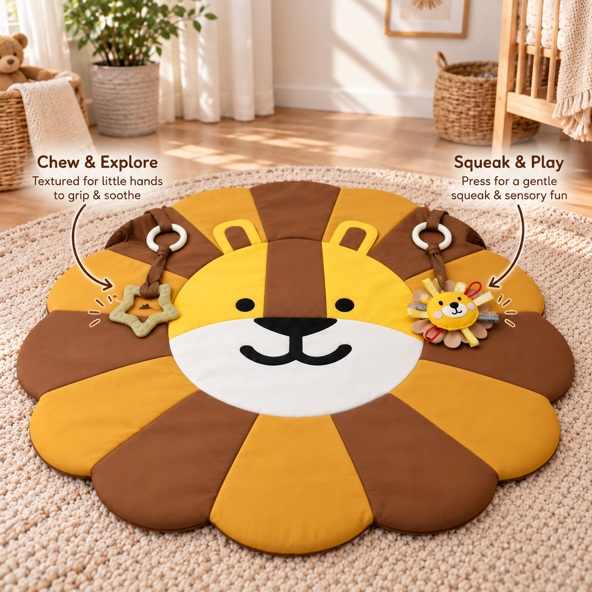 Jungle Giggles – Wooden Baby Play Gym With Mat