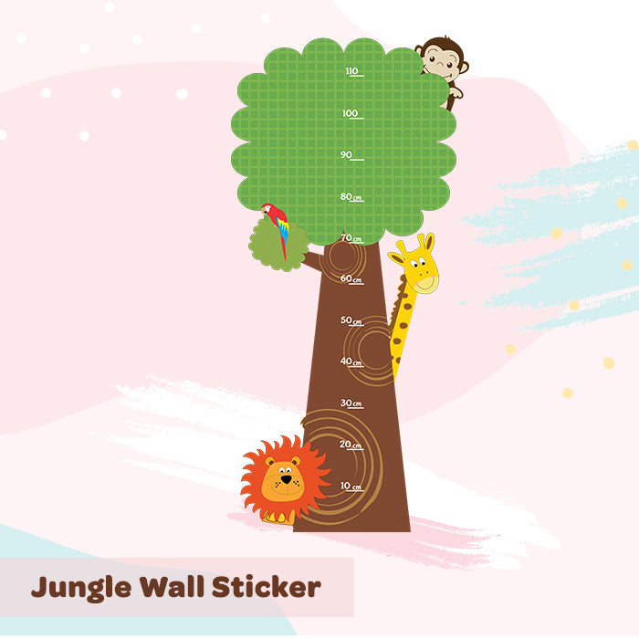 Jungle Height Chart Wall Sticker